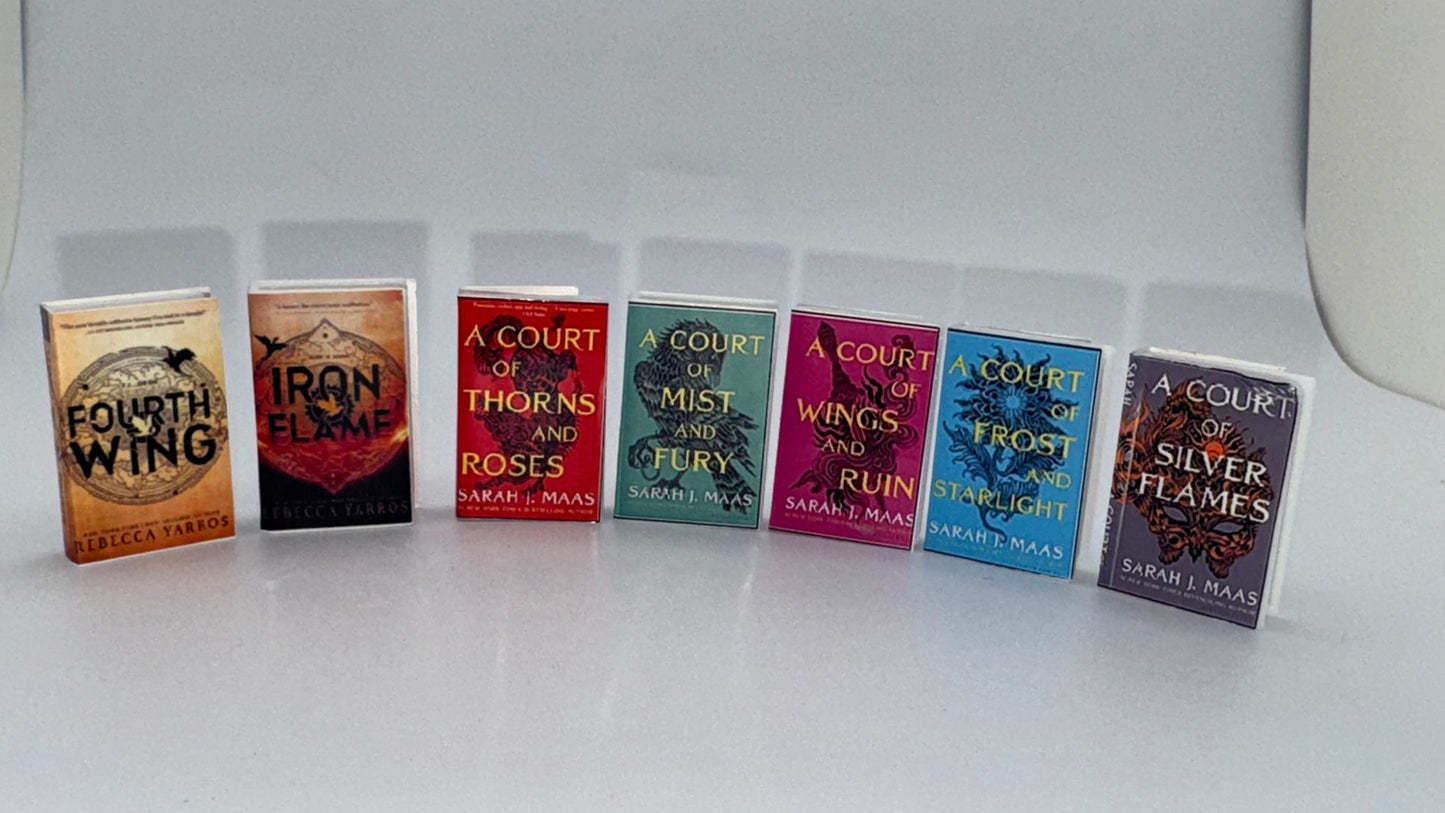 Mini Bookshelf w/ Custom Books