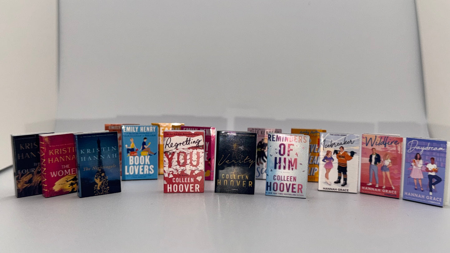 Mini Bookshelf w/ Custom Books