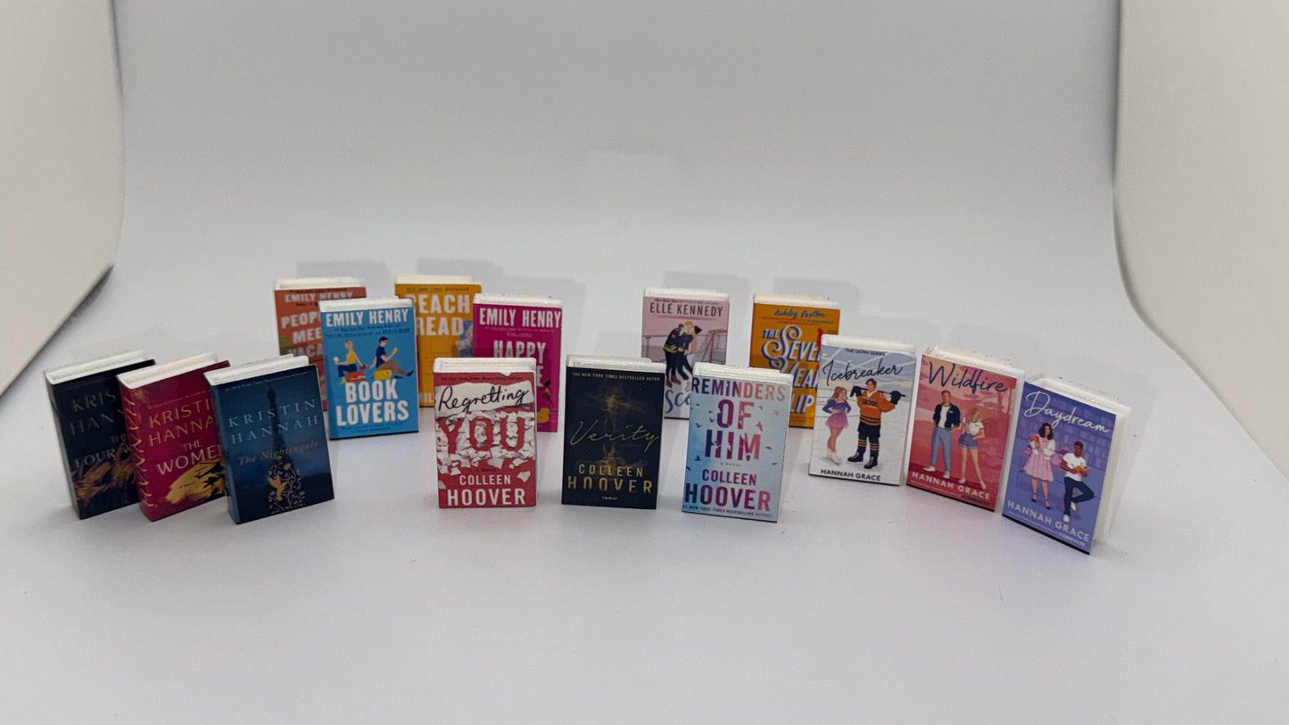 Mini Bookshelf w/ Custom Books