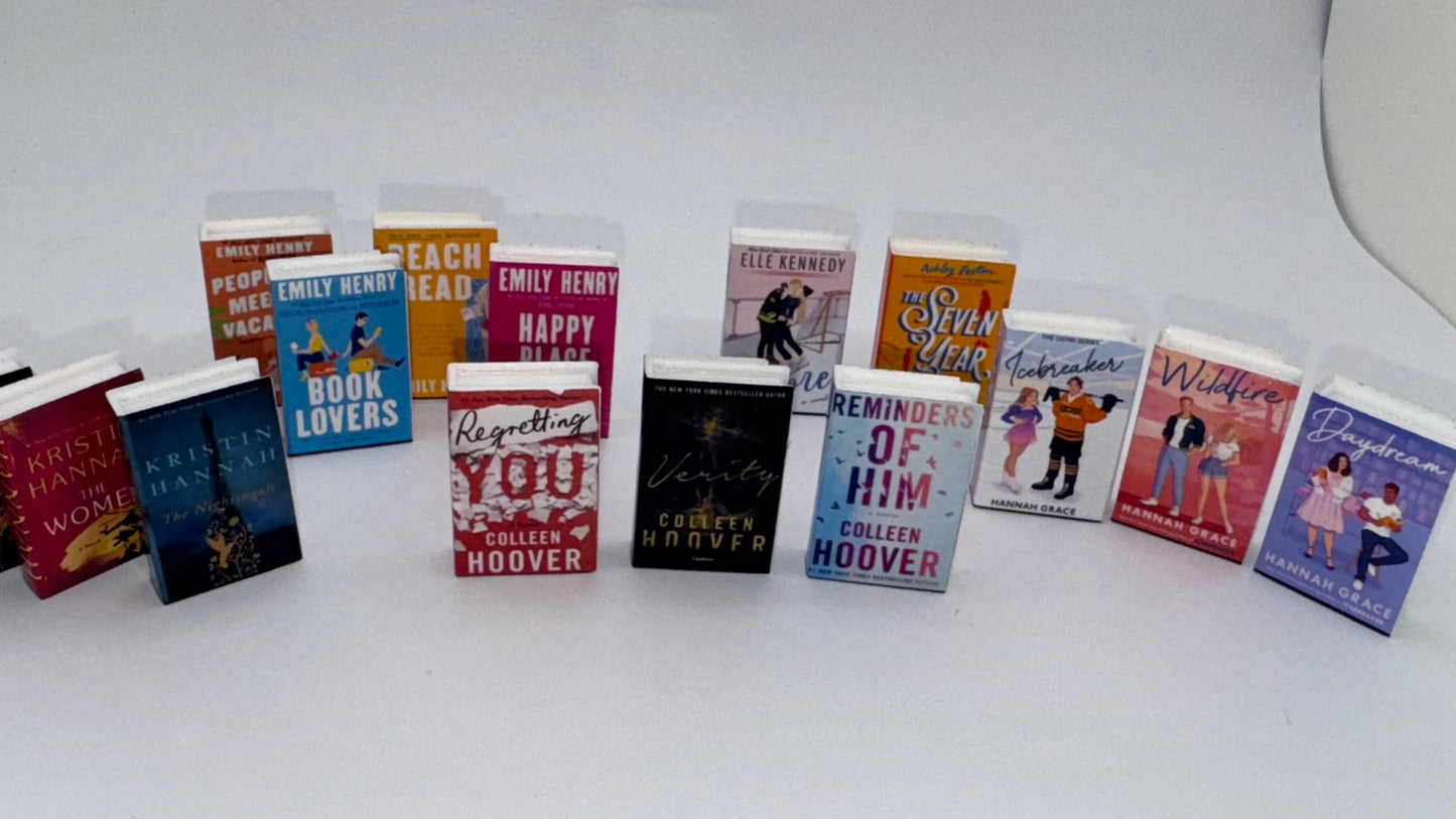 Mini Bookshelf w/ Custom Books