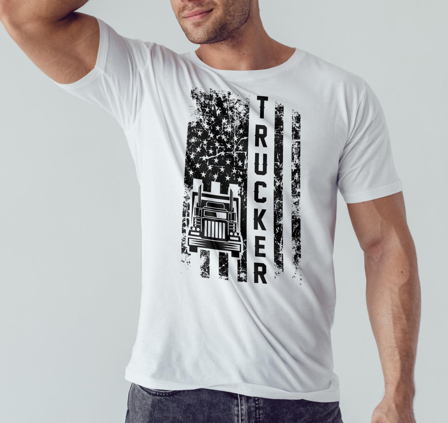 Trucker American Flag Shirt