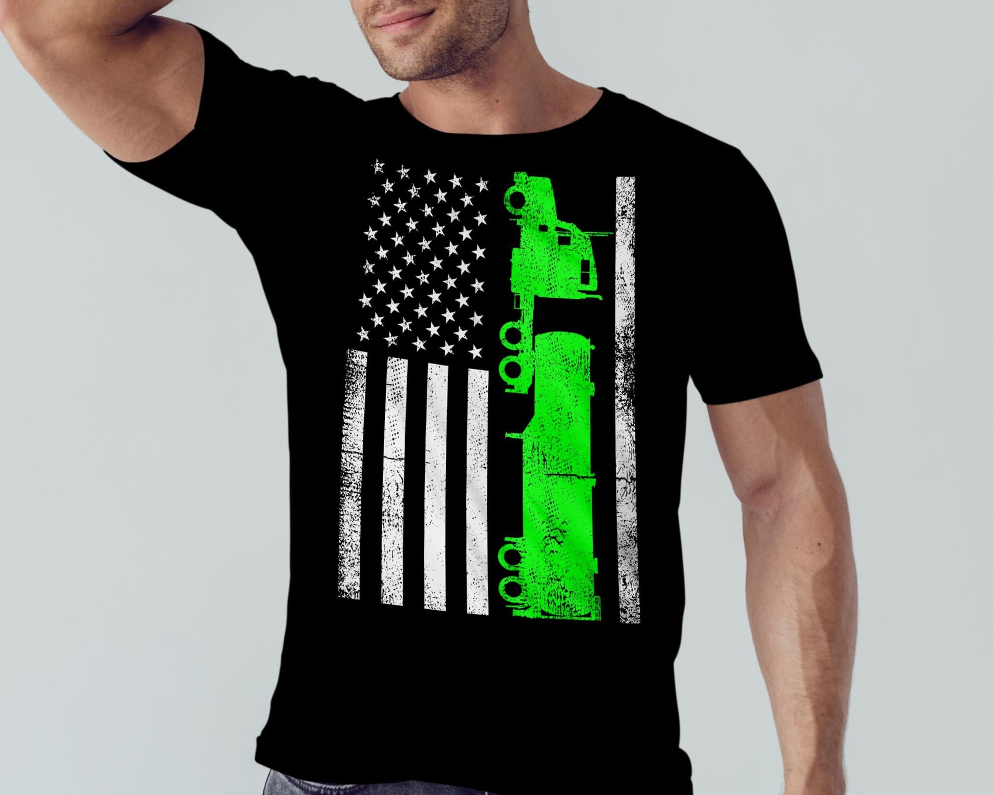 American Flag Truck Shirt