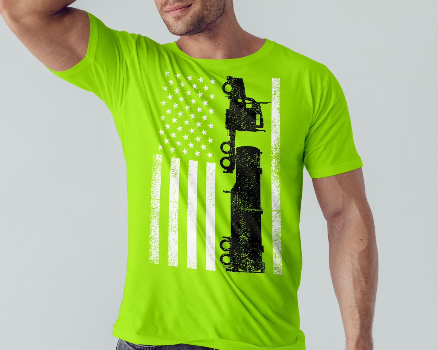 American Flag Truck Shirt