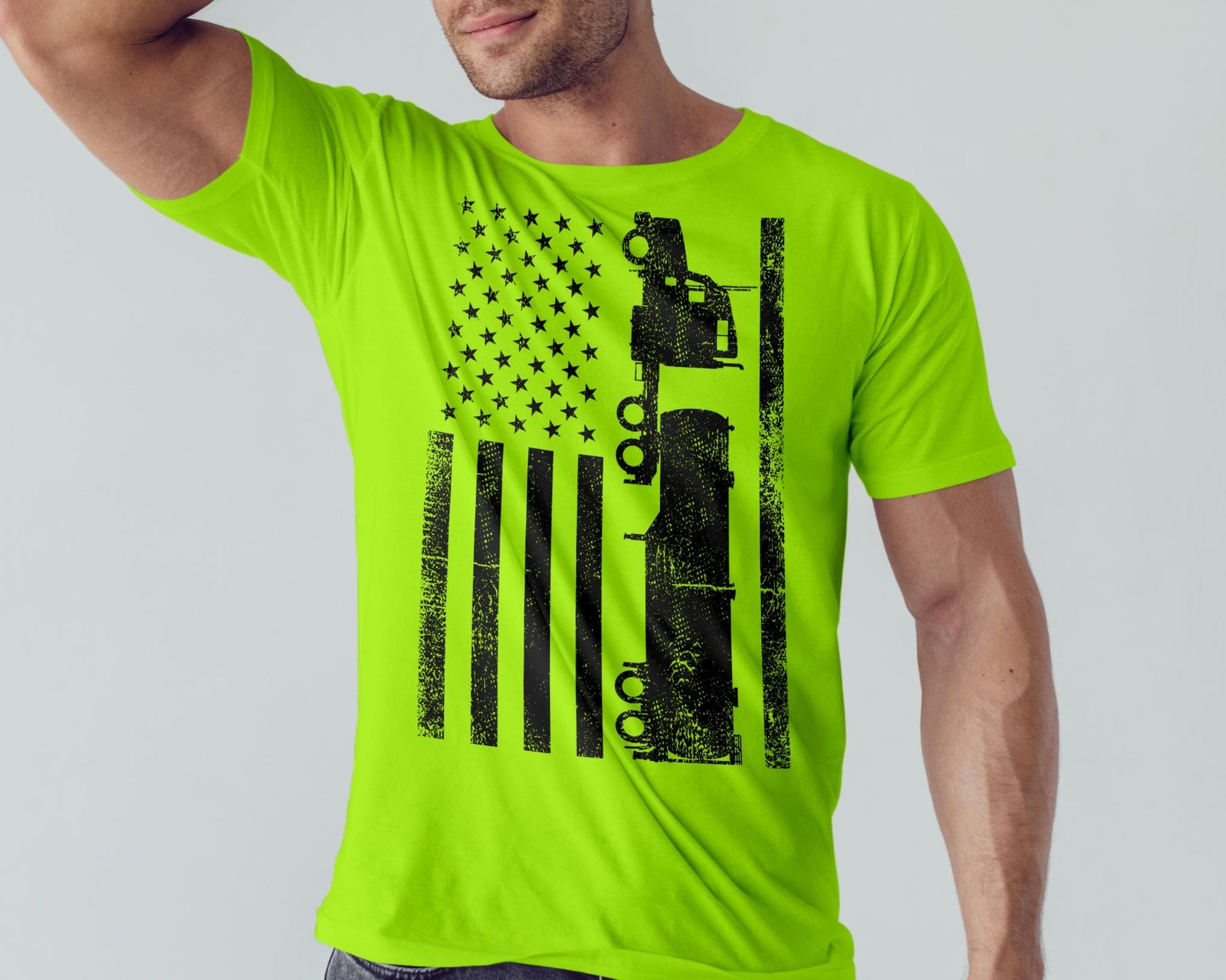 American Flag Truck Shirt