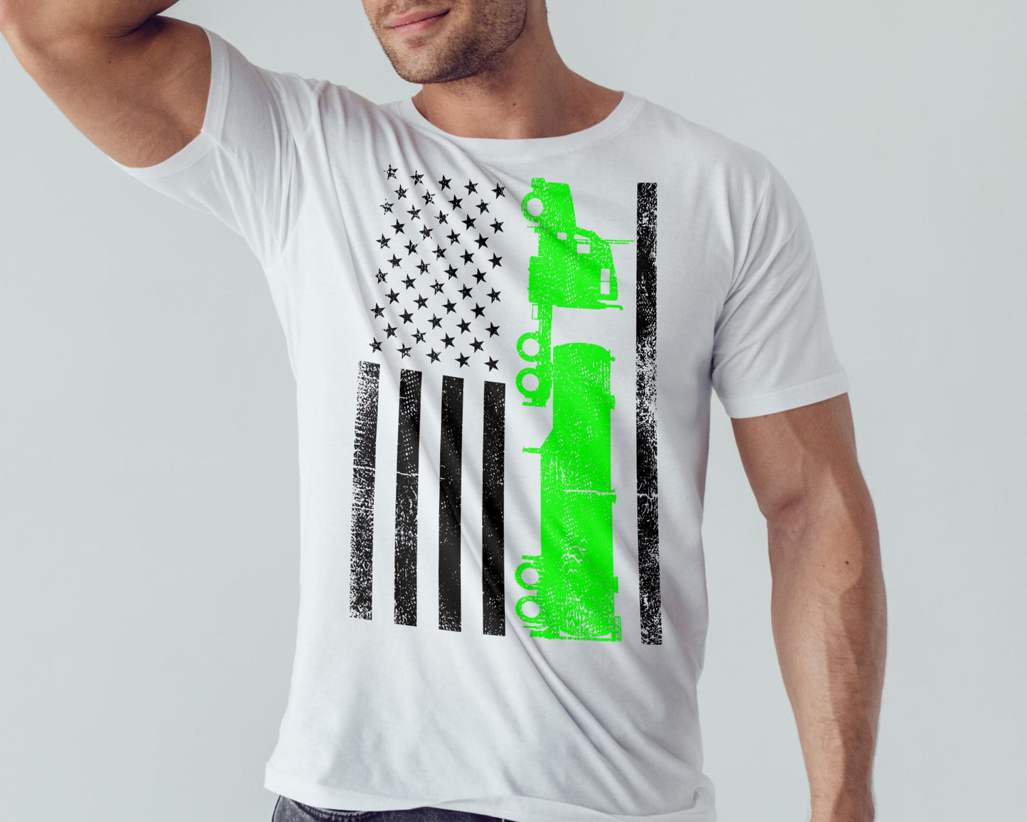 American Flag Truck Shirt