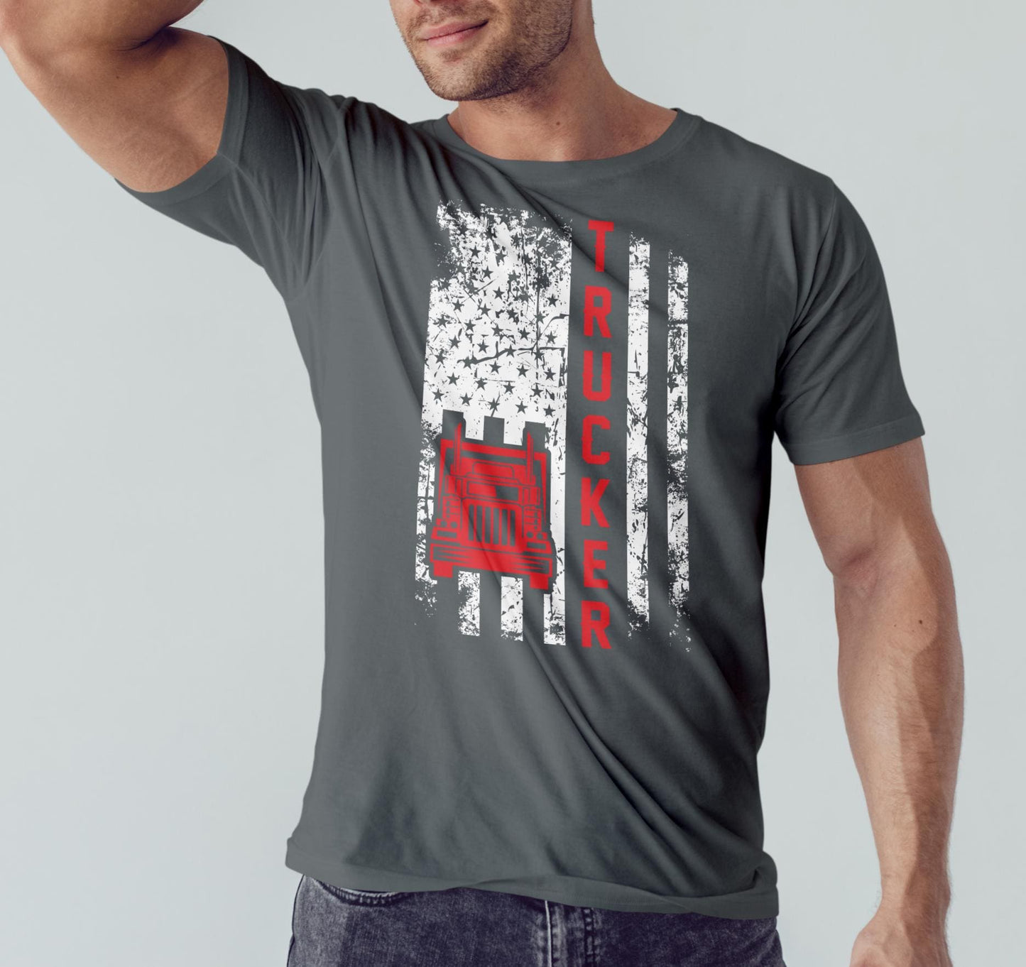 Trucker American Flag Shirt