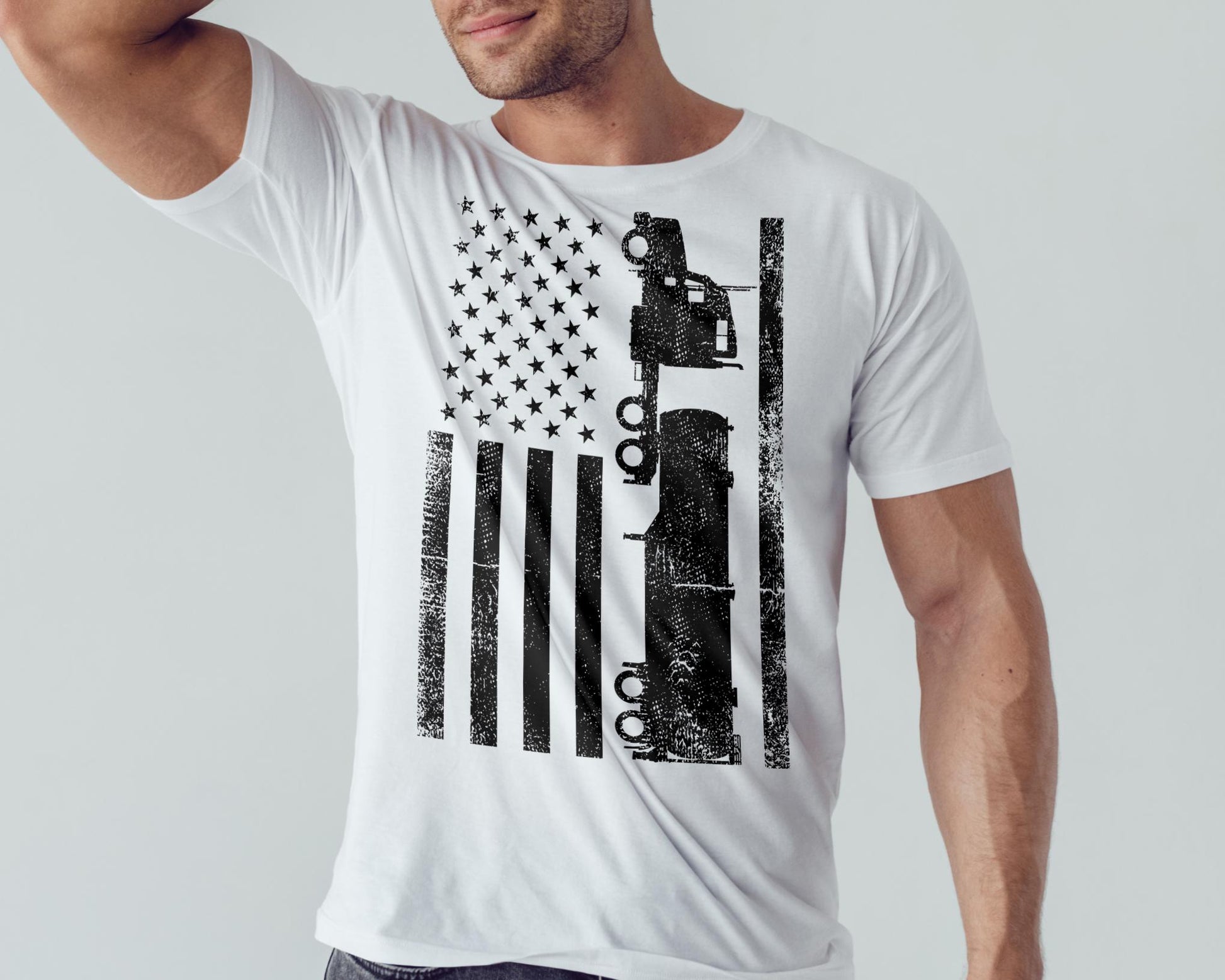 American Flag Truck Shirt